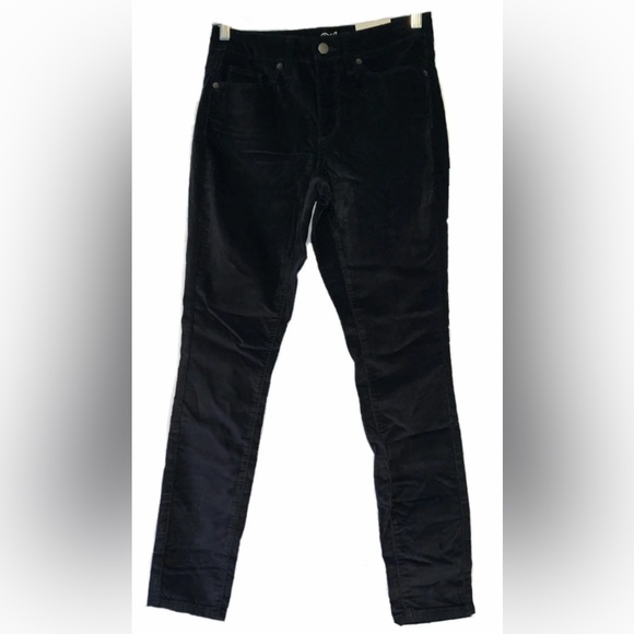 High Rise Cotton Velour Jean Style Pants Size 4 ~ Universal Thread Black - Picture 1 of 5